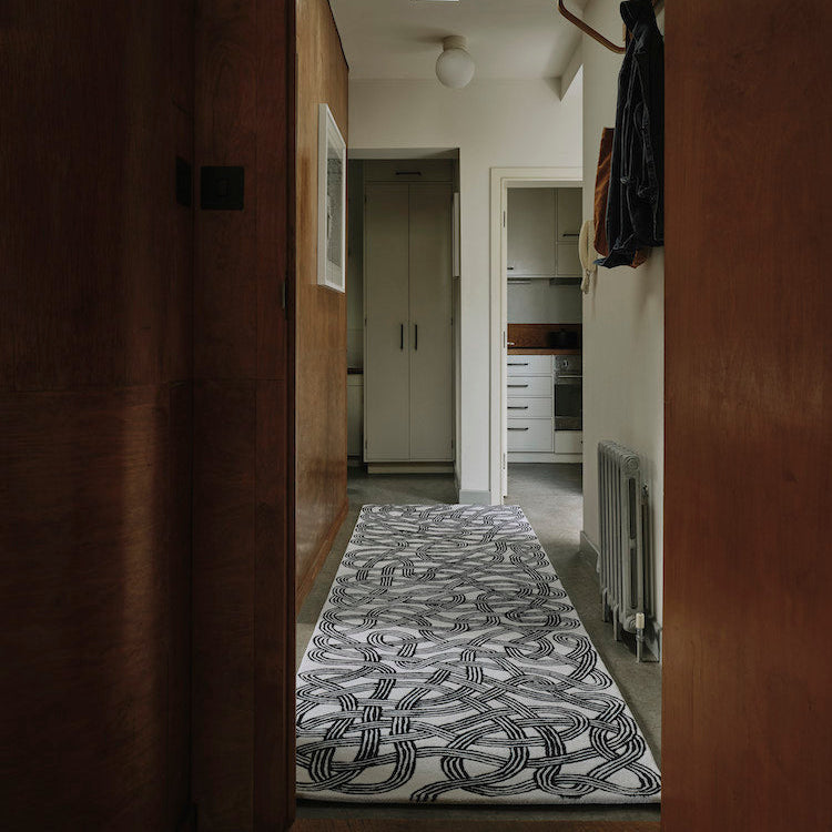 Albers Grey Handtufted Wool Runner | Large | Designed byAnni Albers