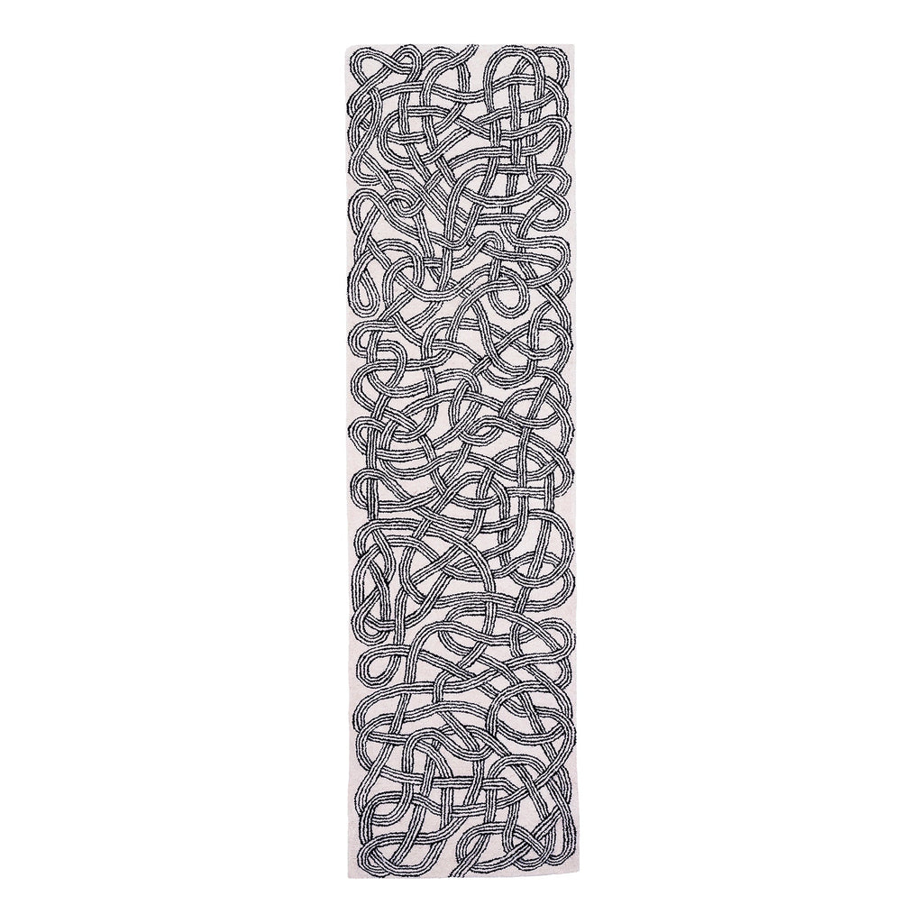 Albers Grey Handtufted Wool Runner | Large | Designed byAnni Albers