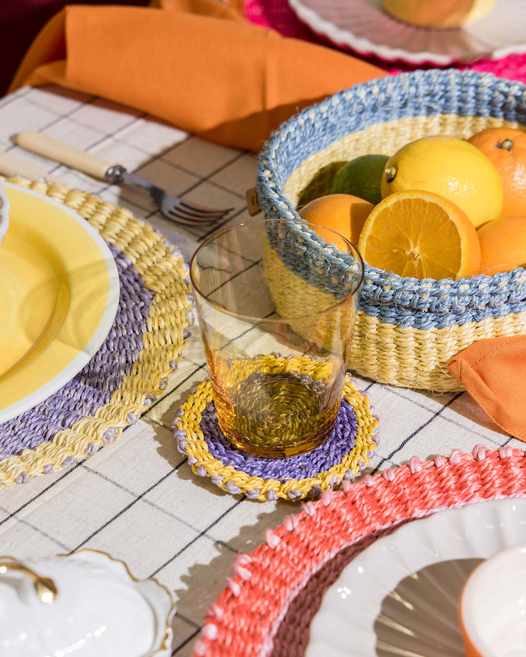 AJILI: Blue & Yellow Bread Basket