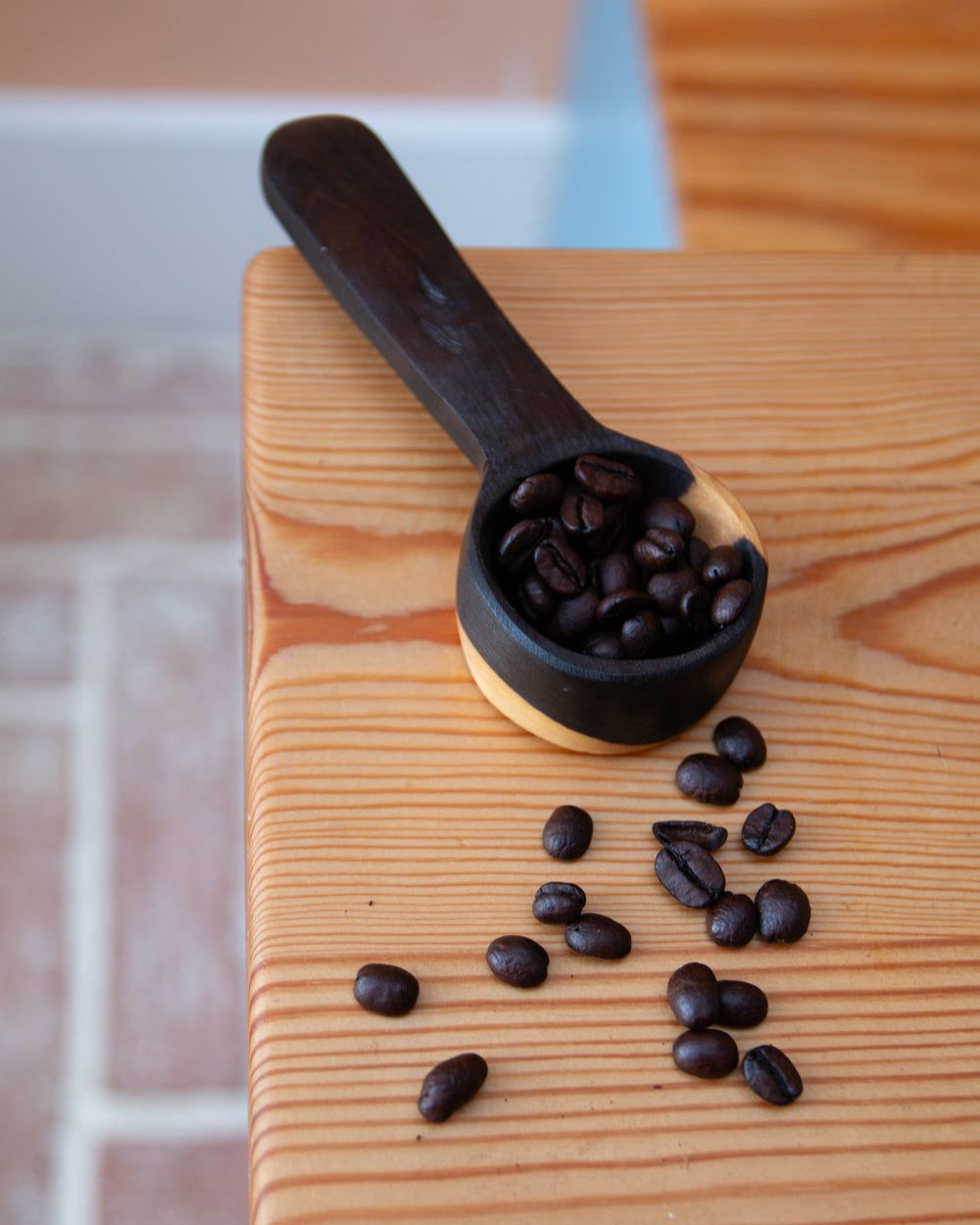 African Blackwood Flat Base Coffee Spoon
