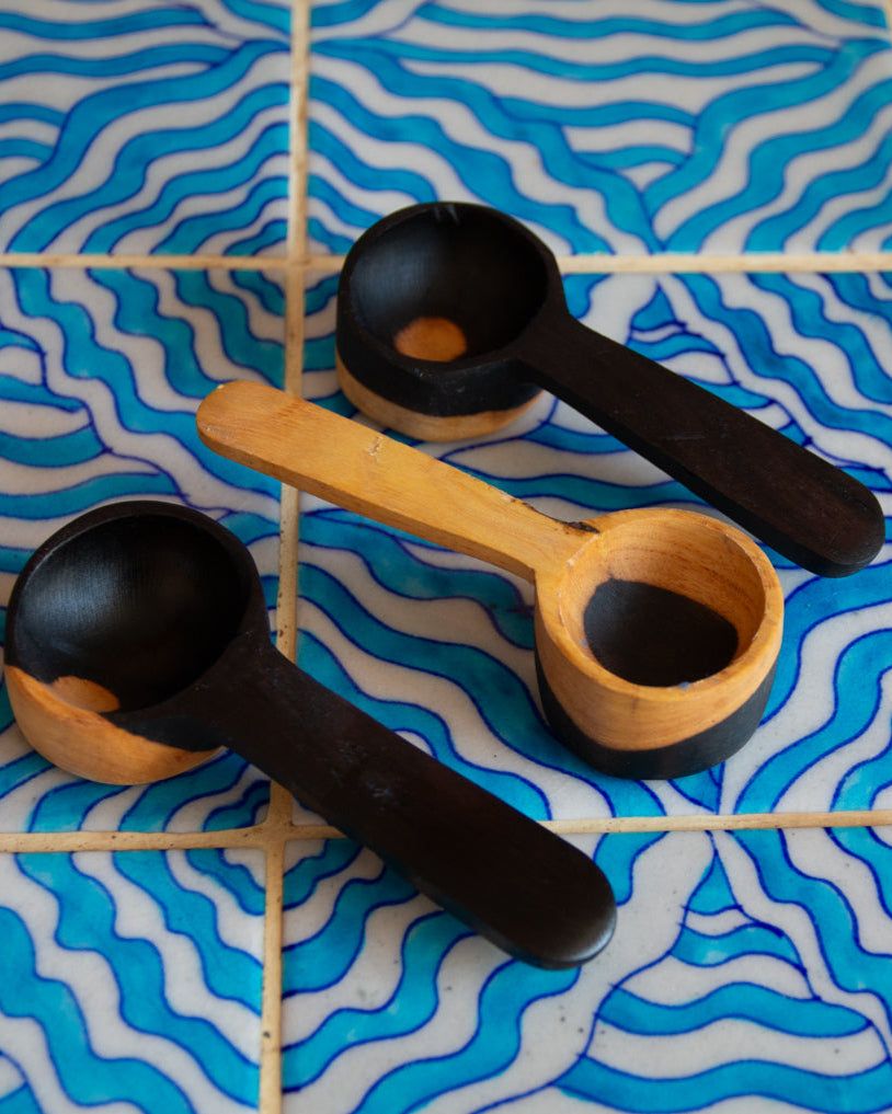 African Blackwood Flat Base Coffee Spoon